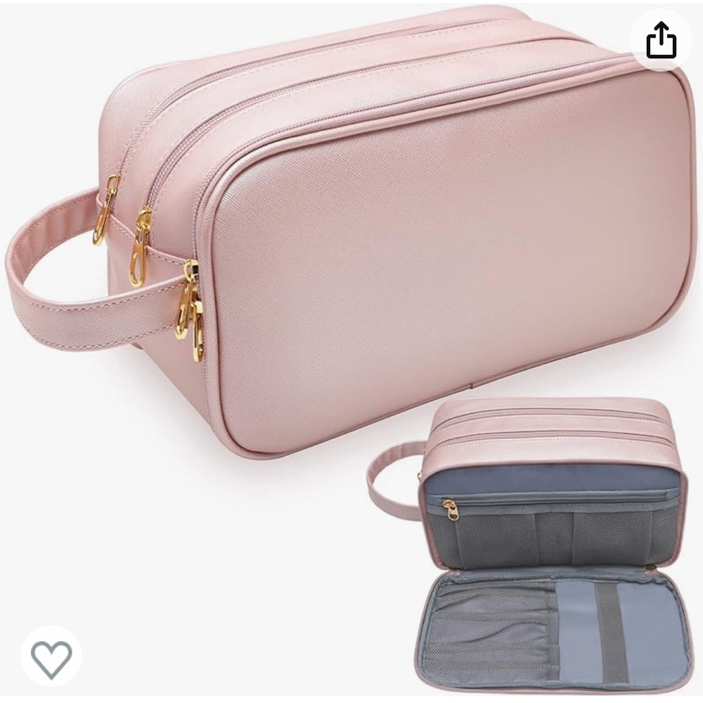 Pink Toiletry Bag or Makeup Travel Bag | Large